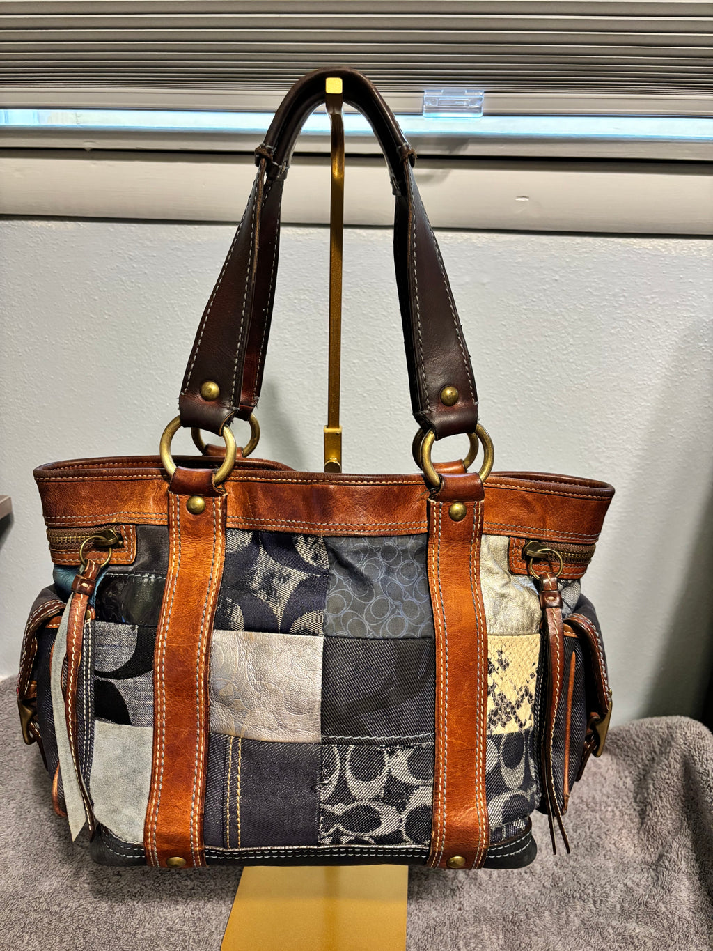 Vintage Coach Denim Shoulder Bag Model 10002 – Rare Style