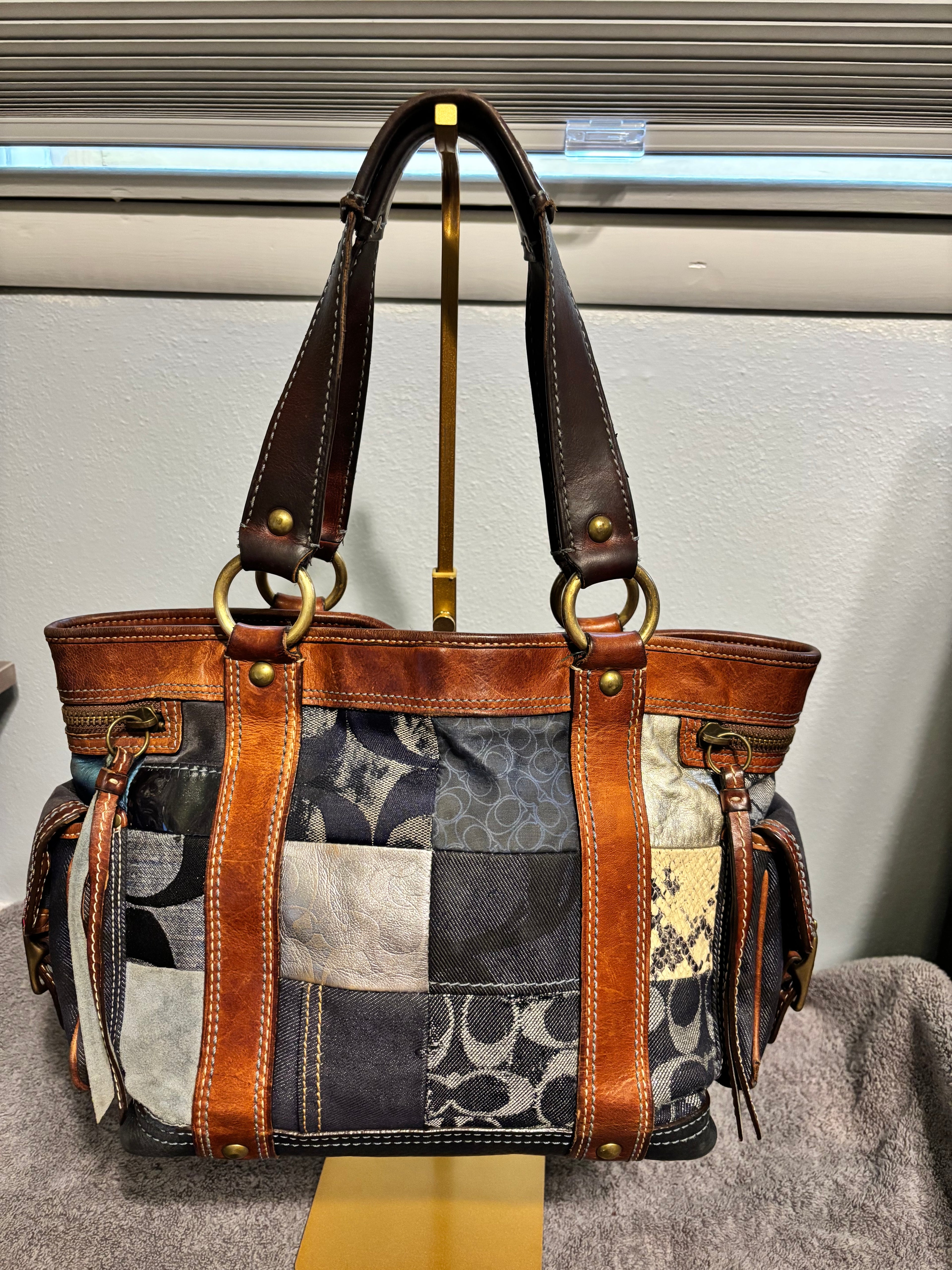Vintage Coach Denim Shoulder Bag Model 10002 – Rare Style