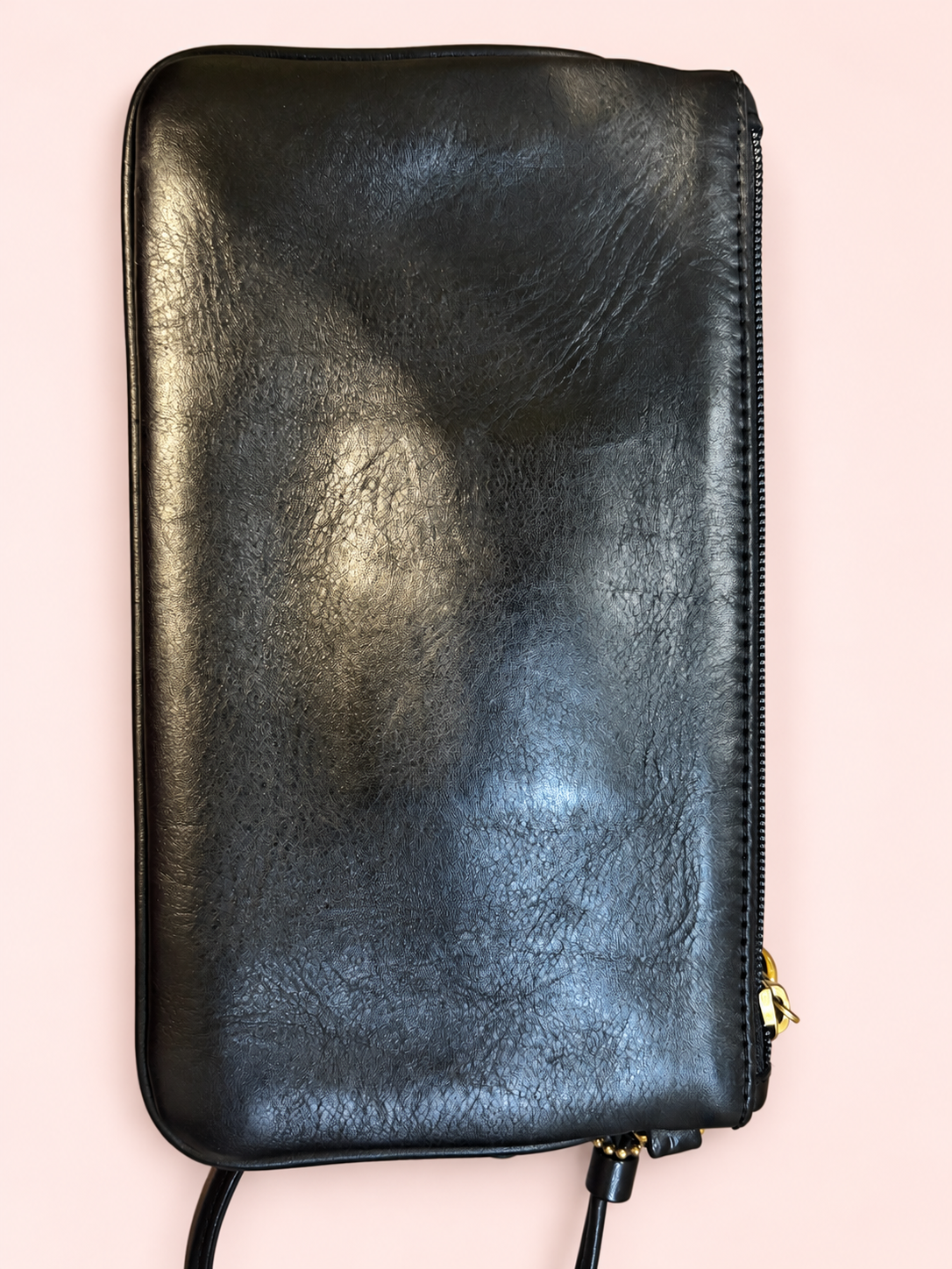🖤✨ Coach Black Leather Turnlock Wristlet Pouch | Gold Hardware 👜