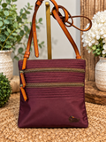 🍷🦆 DOONEY & BOURKE Burgundy Double Zip Crossbody | EXCELLENT! ✨🤎