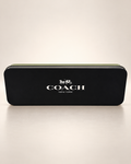 🖤 ✨ Coach New York Metal Pencil Case | Black & Olive Green Storage Tin ✏️