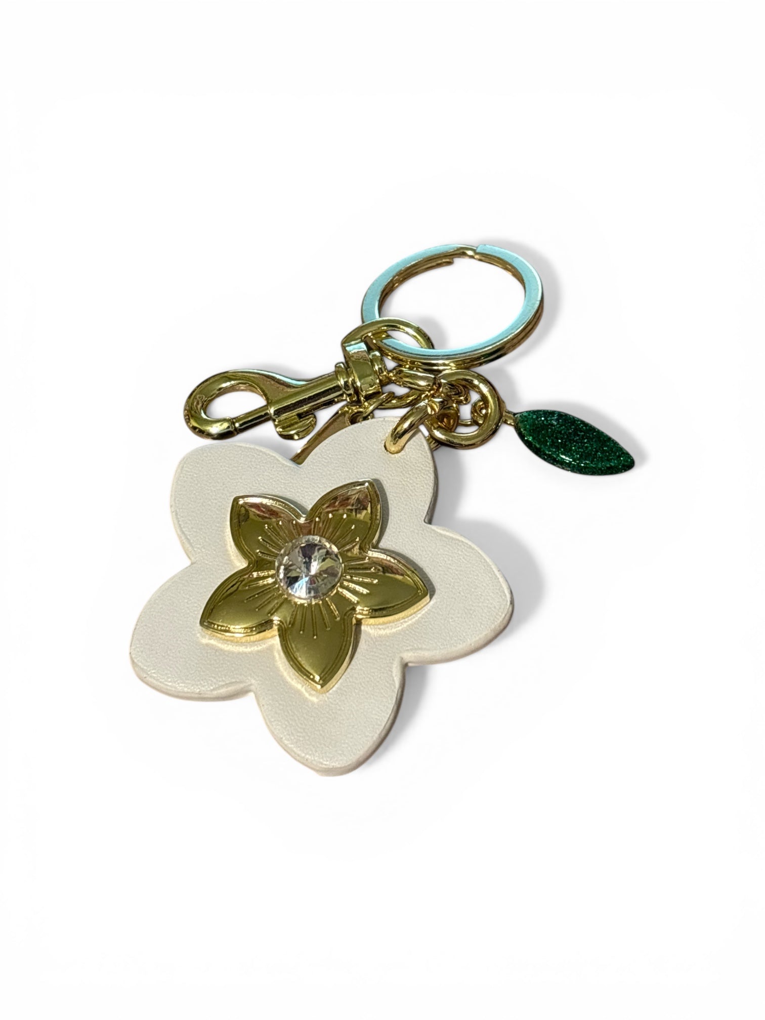 Colorful Flower Charm – Gold Detail Bag Charm (Multiple Colors)