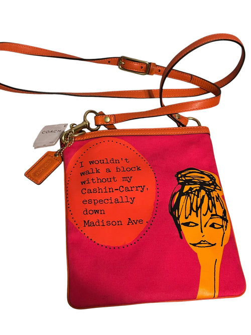 Coach Bonnie Cashin Kisslock Crossbody – Pink/Coral Graphic Print – NWT