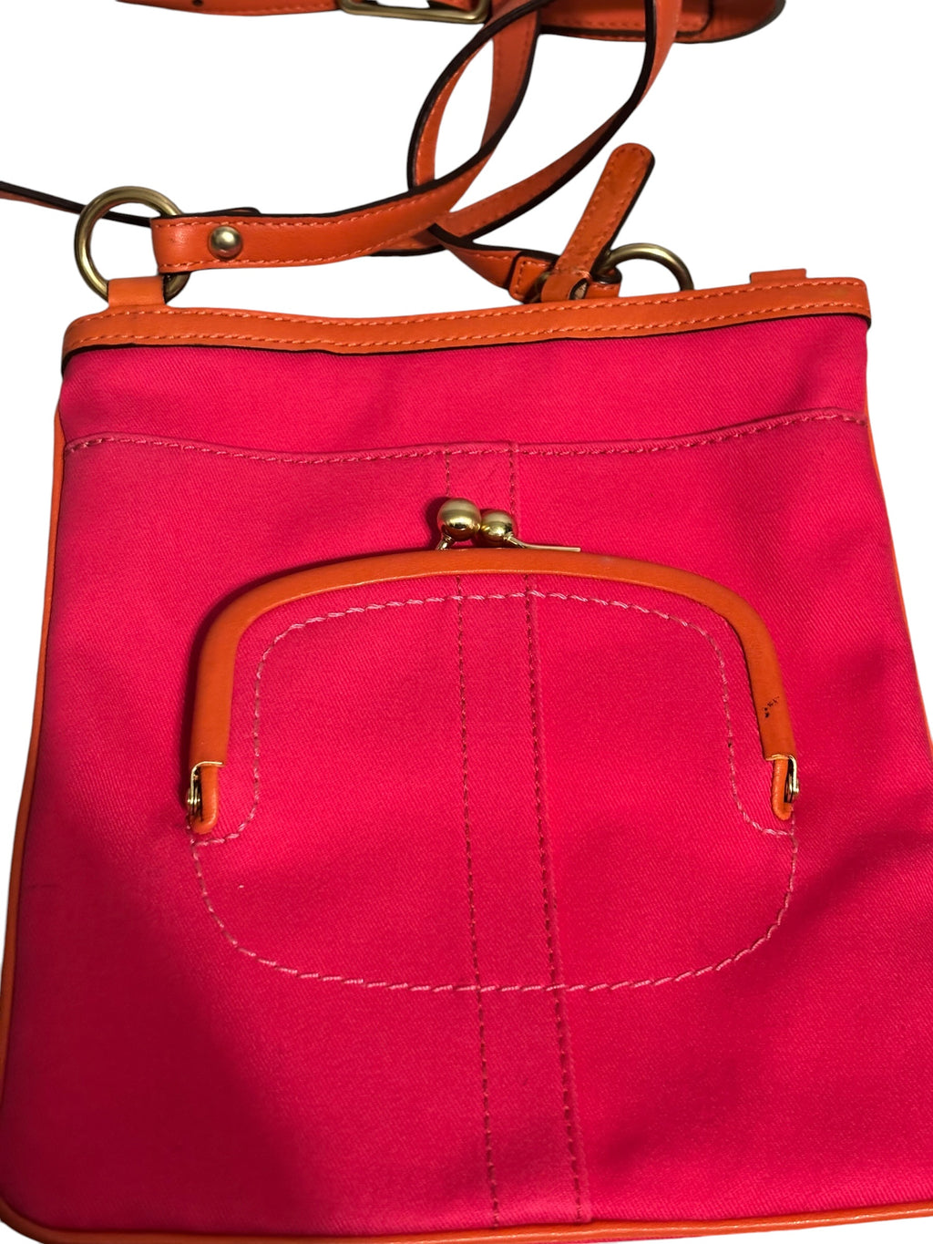Coach Bonnie Cashin Kisslock Crossbody – Pink/Coral Graphic Print – NWT