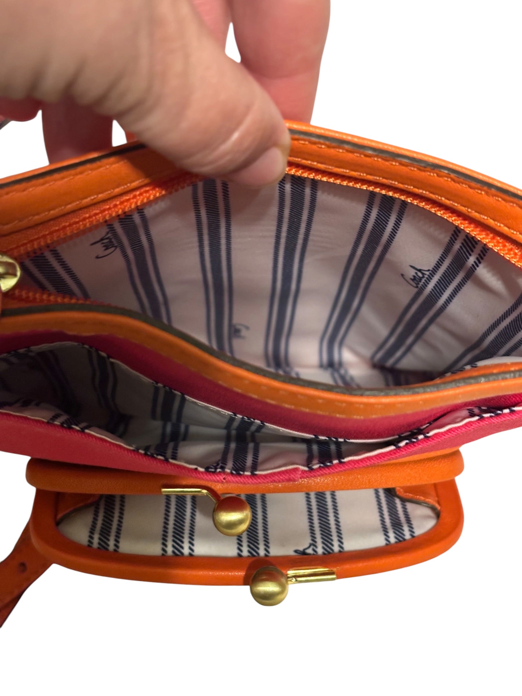Coach Bonnie Cashin Kisslock Crossbody – Pink/Coral Graphic Print – NWT