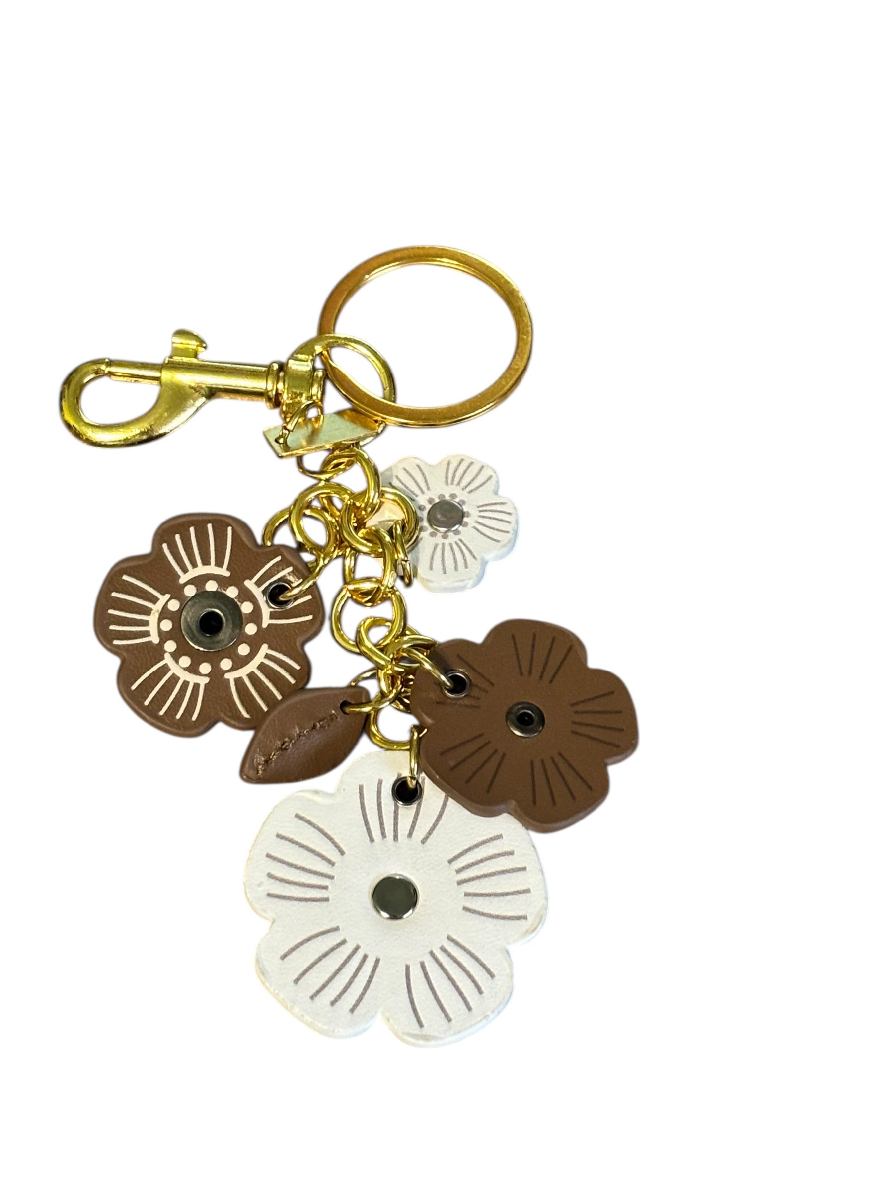 Floral Charm Mix – Neutral Flower Bag Charm