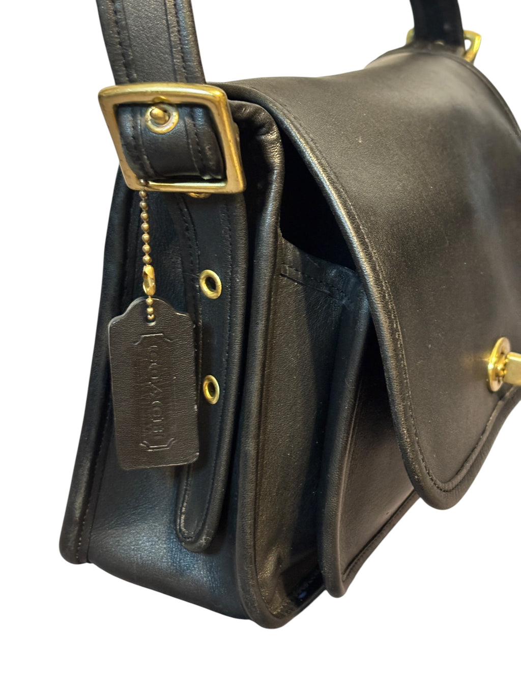 Coach Vintage Rambler 9061 Black Leather Crossbody Bag 2003