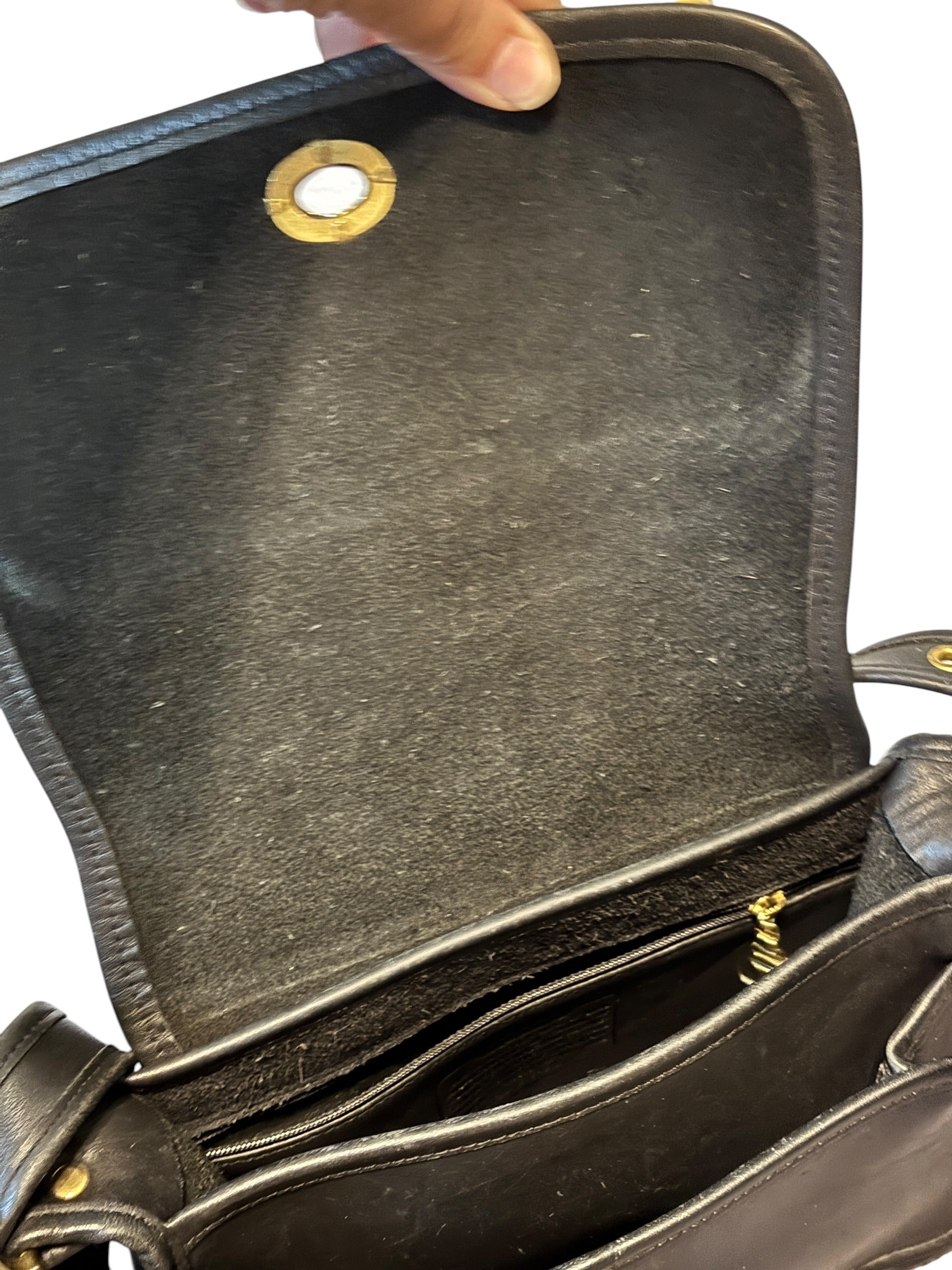 Coach Vintage Rambler 9061 Black Leather Crossbody Bag 2003