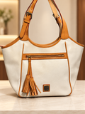Dooney & Bourke Maddie Saffiano Leather Shoulder Bag White Natural