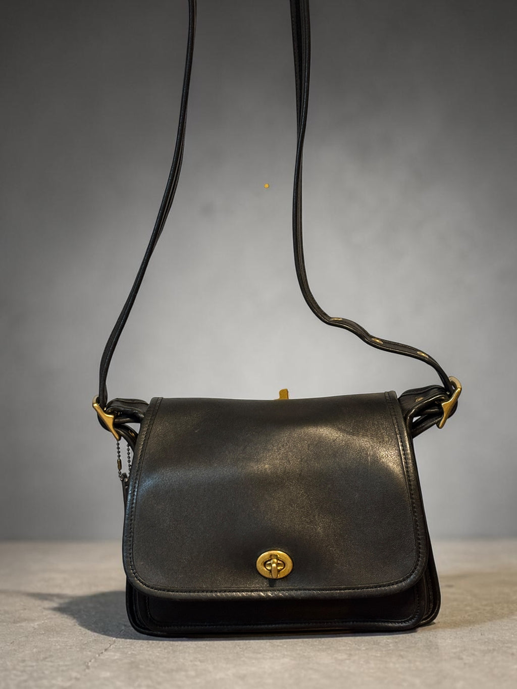 Coach Vintage Rambler 9061 Black Leather Crossbody Bag 2003
