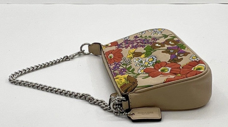 Coach Nolita 19 & Eliza Small Wallet Ivory Floral Leather Set CR365 CR397