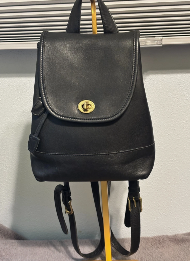 🖤✨ Vintage Coach Daypack Backpack #9960 | Black Leather | 2001 Costa Rica 👜