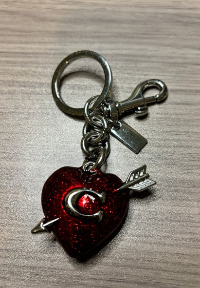 Heart Purse Charms with Arrow, Cherry and Gold Heart Designs