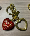 Heart Purse Charms with Arrow, Cherry and Gold Heart Designs