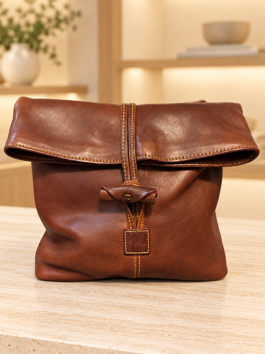 Dooney Bourke Florentine Medium Toggle Crossbody Brown Tmoro Leather