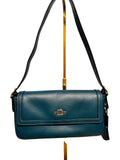 NWT COACH ETTA FLAP BAG TEAL!!