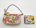 Coach Nolita 19 & Eliza Small Wallet Ivory Floral Leather Set CR365 CR397